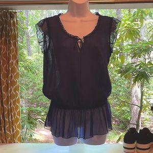 Banana republic blue sleeveless shirt.